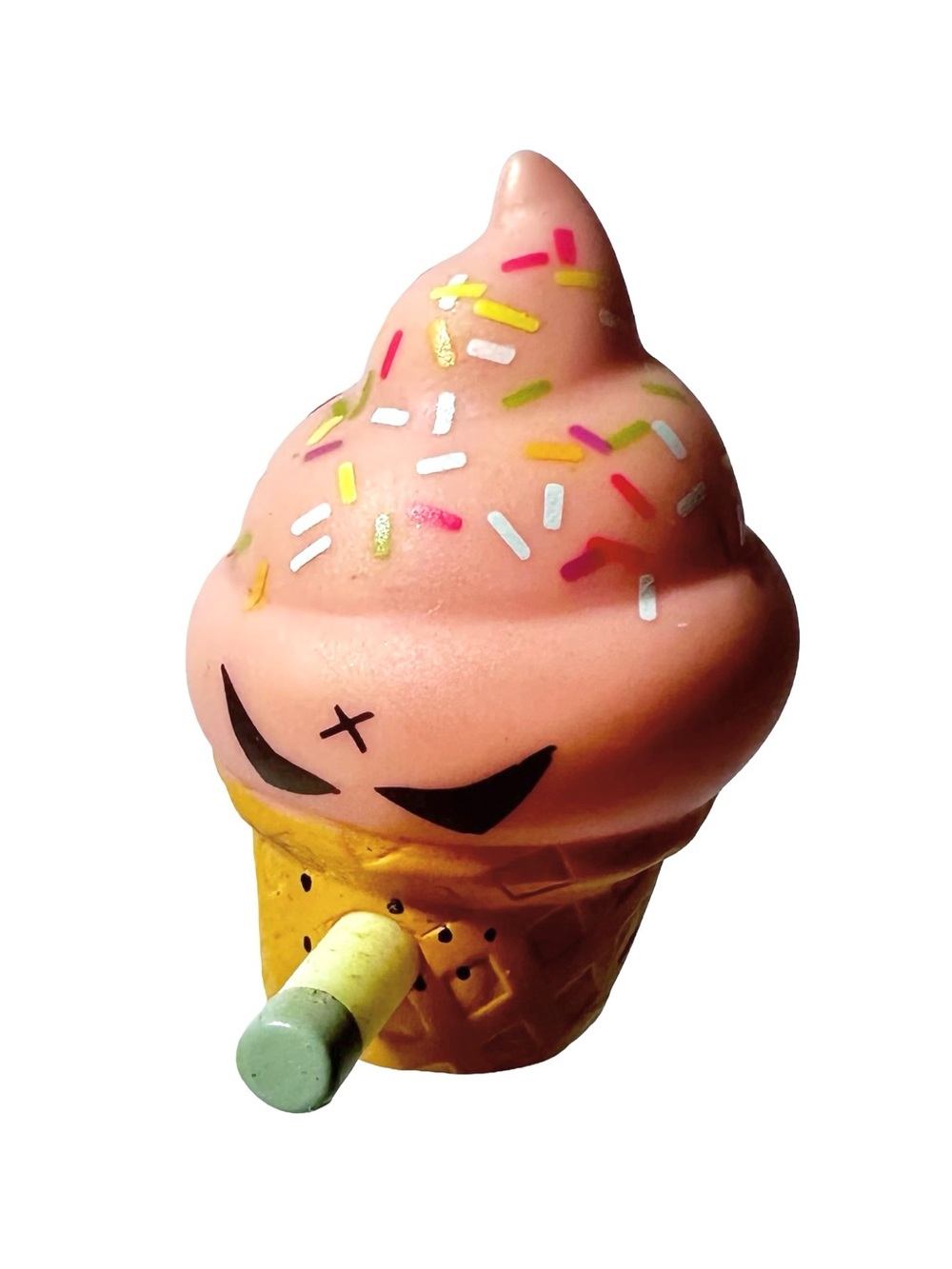 KidRobot Mongers Jerome Pink Sprinkle Smorking Ice Cream 1.5” Vinyl Figure Kozik
